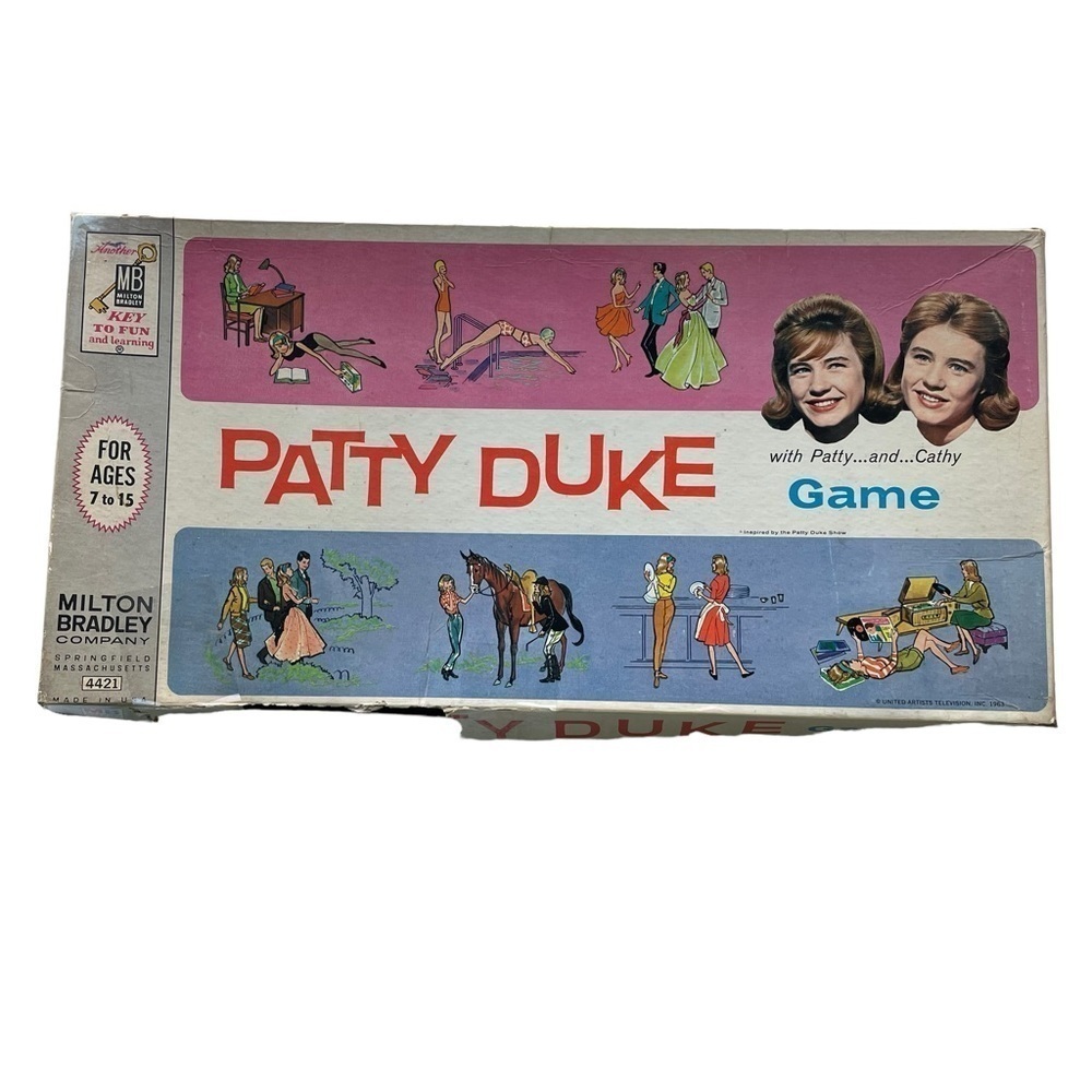 Milton Bradley Patty Duke Show Game Board 1963 Vintage Rare collectible #4211